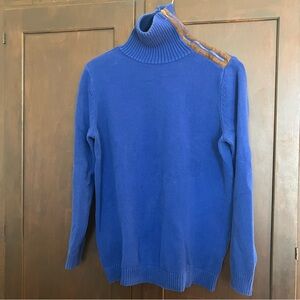 Charter Club blue adjustable turtleneck sweater